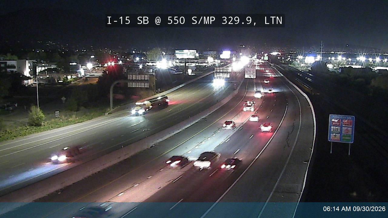 I-15 SB @ 550 S / MP 329.9, LTN