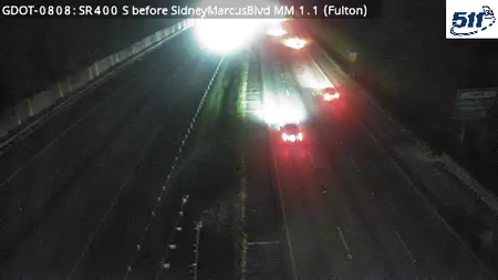 GDOT-0808: SR400/US19 S before SidneyMarcusBlvd MM 1.2 (Fulton)