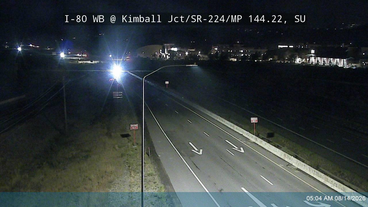 I-80 WB @ Kimball Jct / SR-224 / MP 144.22, SU