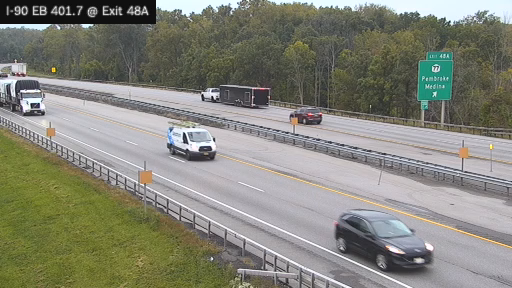 I-90 MP 401.70 EB at Interchange 48A (Pembroke)
