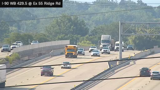 I-90 MP 429.50 WB at Interchange 55 (Lackawanna Gantry and Ridge Road)