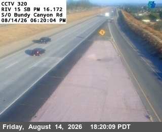 I-15 : (320) South of Bundy Canyon Road