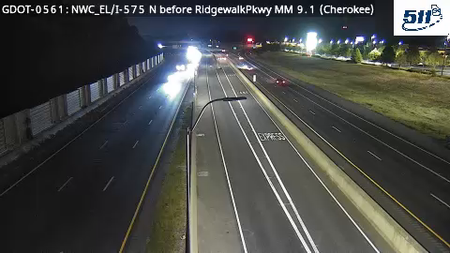 GDOT-0561: I-575 N before RidgewalkPkwy MM 9.1 (Cherokee)