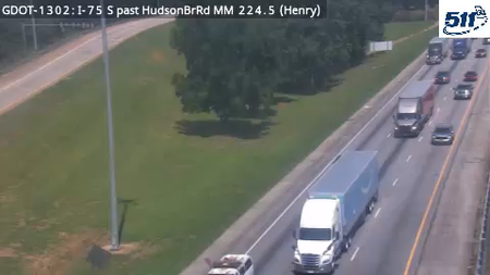GDOT-1302: I-75 S past HudsonBridgeRd MM 223.9 (Henry)