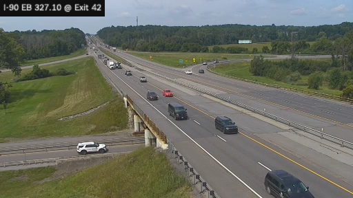 I-90 MP 327.10 EB at Interchange 42 (Geneva)