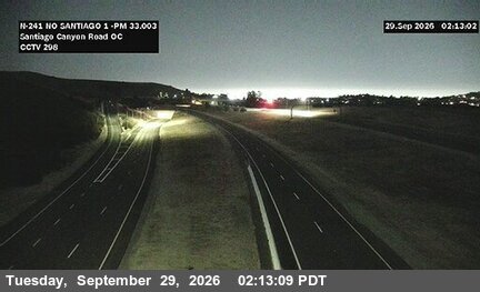 CA-241 - SR-241 : (298) 900 Meters NO Santiago 1 Canyon Road Overcross - North