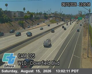 I-10 : (105) E/O Cloverfield Blvd