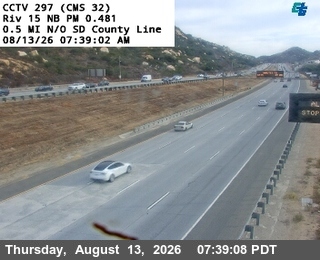 I-15 : (297) 0.5 mi N/O SD County Line