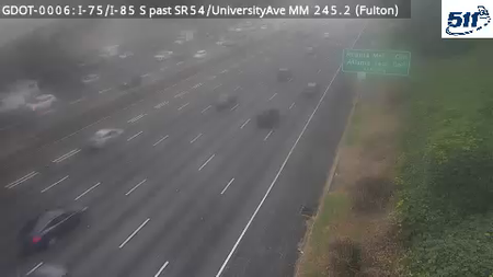 GDOT-0006: I-75/I-85 S past SR54/UniversityAve MM 245.2 (Fulton)