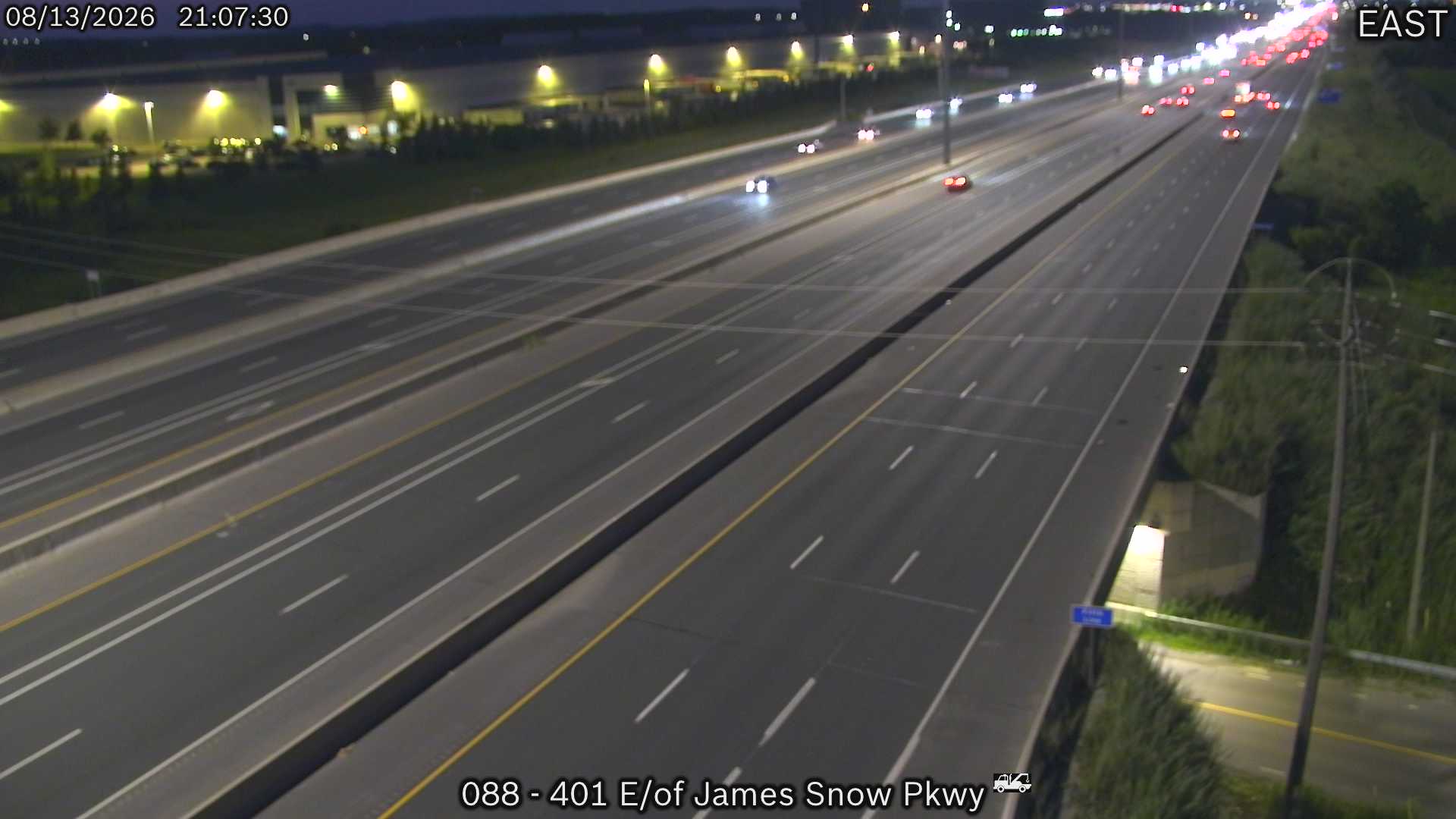 Highway 401 East of James Snow Parkway