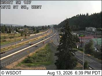 SR 167 at MP 13.8: 15th St SW, West