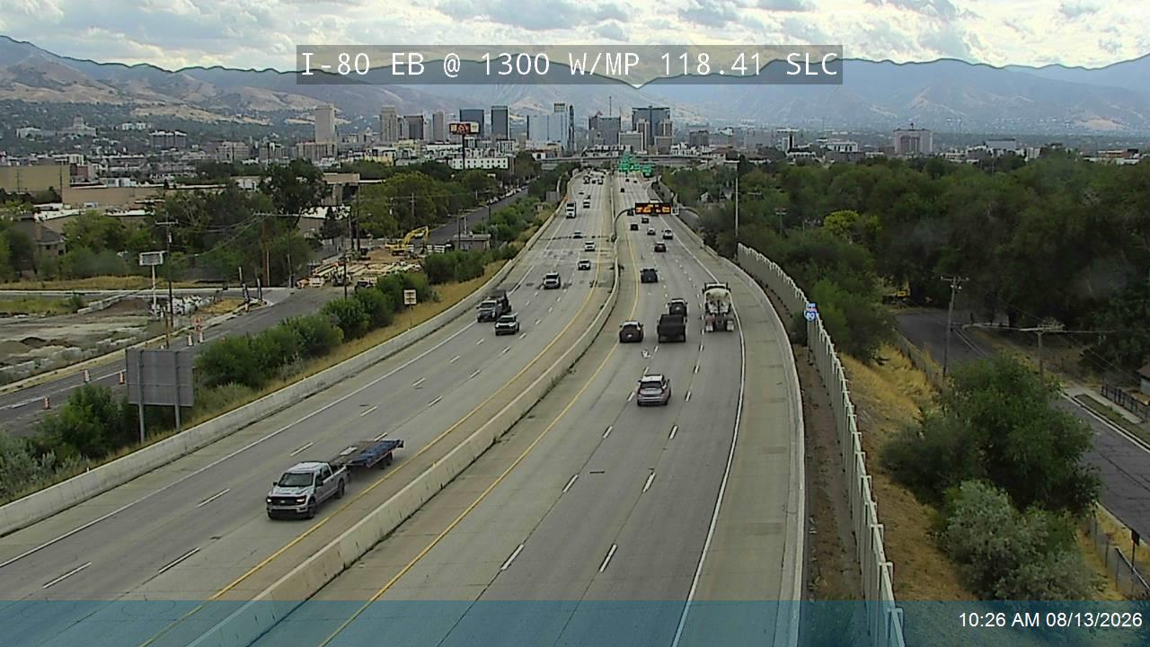 I-80 EB @ 1300 W / MP 118.41 SLC