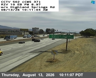 I-10: (502) West of Highland Springs Avenue