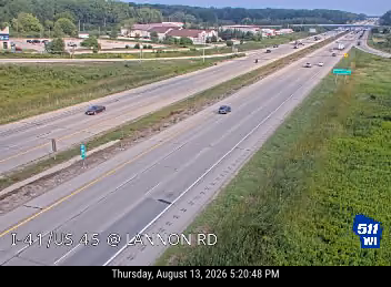 I-41/US 45  - I-41/US 45 at Lannon Rd