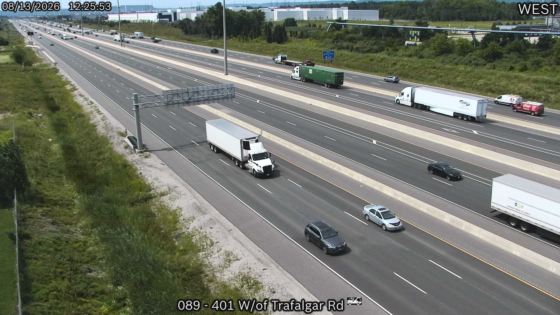 Highway 401 West of Trafalgar Road