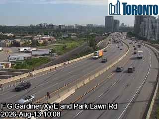 Gardiner Expressway near Park Lawn Road