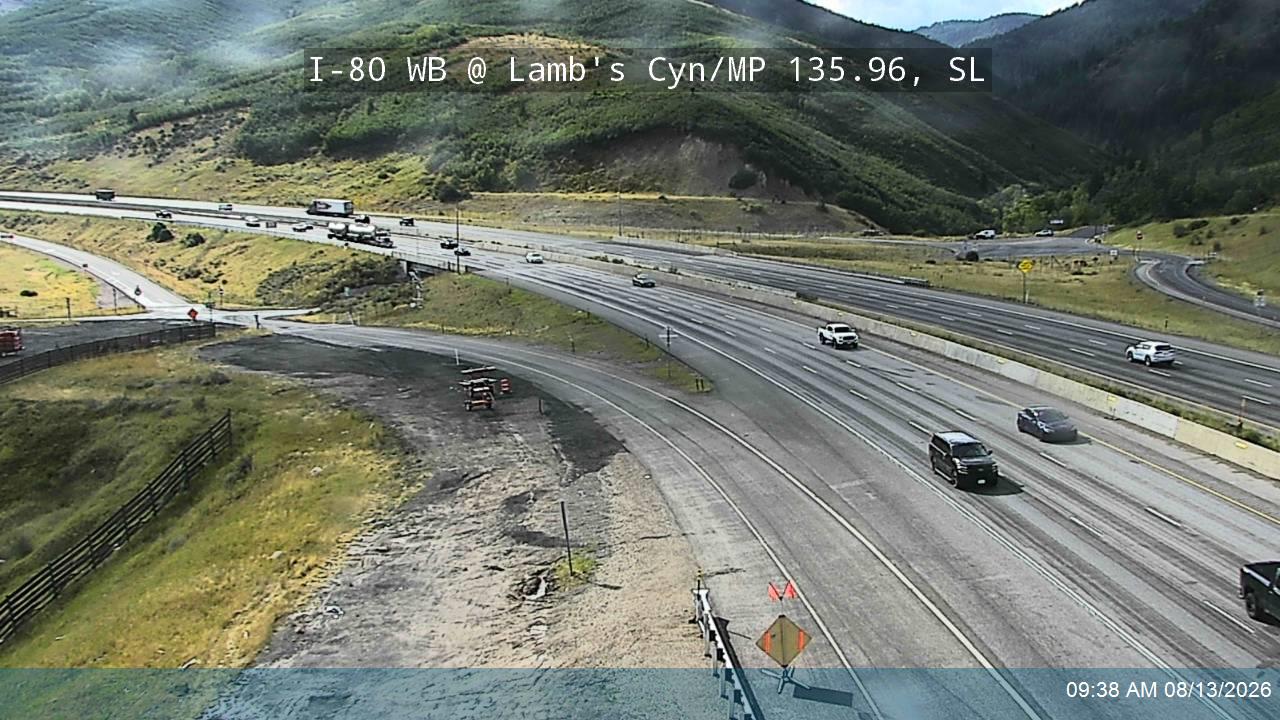 I-80 / Parley's Canyon WB @ Lamb's Canyon Rd On-ramp / MP 135.96, SL