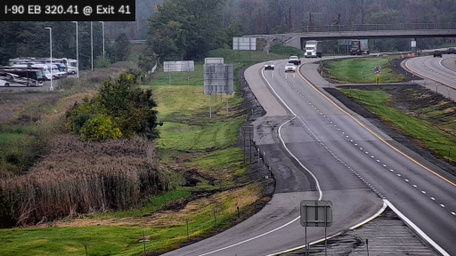 I-90 MP 320.41 EB at Interchange 41 (Waterloo)