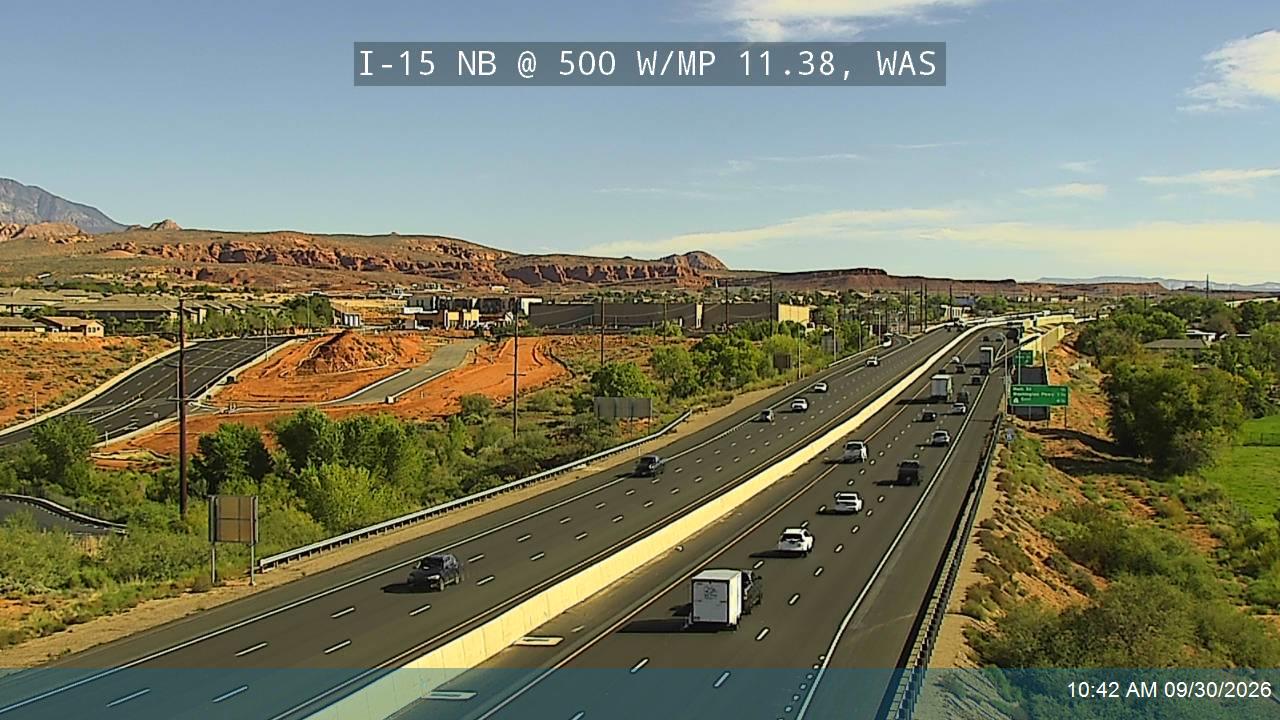 I-15 NB @ 500 W / MP 11.38, WAS