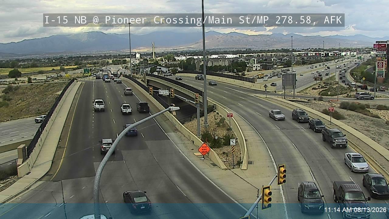 I-15 NB @ Pioneer Crossing / Main St / SR-145 / MP 278.58, AFK