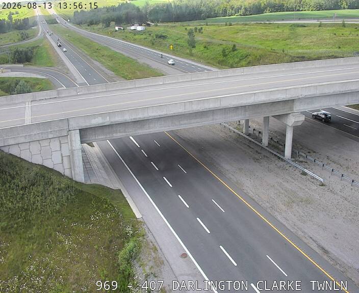 Highway 407 near Darlington Clarke Townline Road