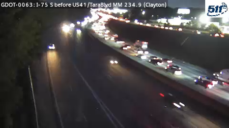 GDOT-0063: I-75 S before US41/TaraBlvd MM 234.9 (Clayton)