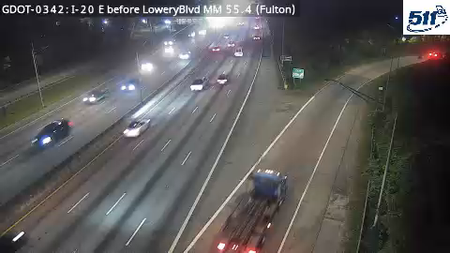 GDOT-0342: I-20 E before LoweryBlvd MM 55.4 (Fulton)