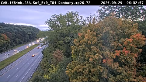 At I-684 South of Exit 9 at I-84 Danbury