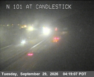 US-101 - TV305 -- US-101 : Just North of Candlestick Park - North