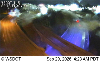 I-5 SB at MP 132.4: SR 16 Interchange