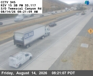 I-15 : (345) South of Temescal Canyon Road
