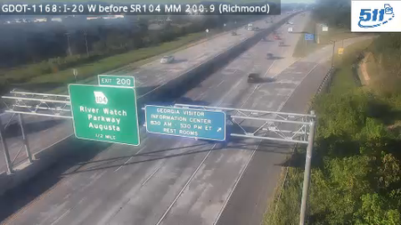 GDOT-1168: I-20 W before SR104 MM 200.9 (Richmond)