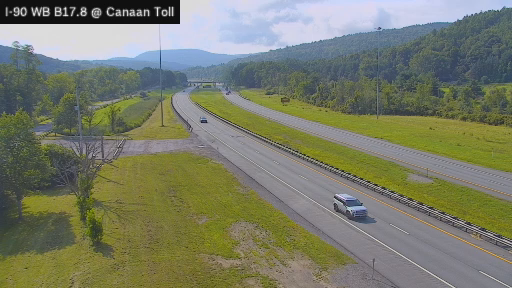 I-90 MP 017.80 WB Berkshire Connector at Canaan Toll Gantry