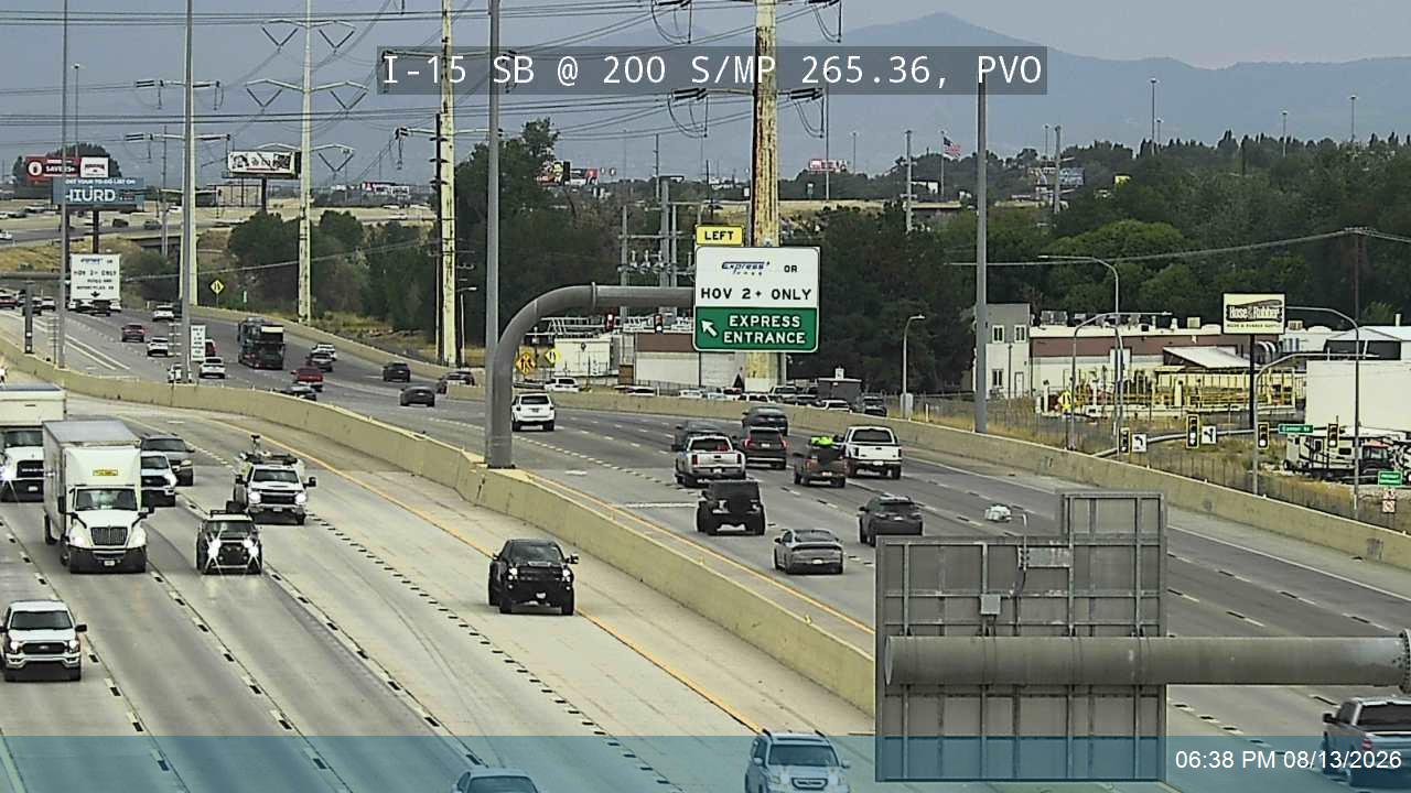 I-15 SB @ 200 S / MP 265.36, PVO