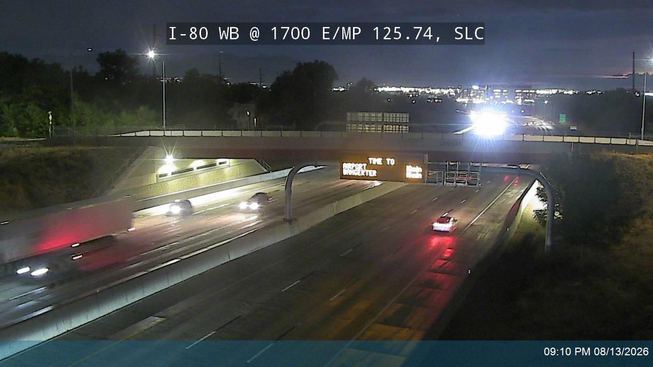 I-80 WB @ 1700 E / MP 125.74, SLC                                                                   