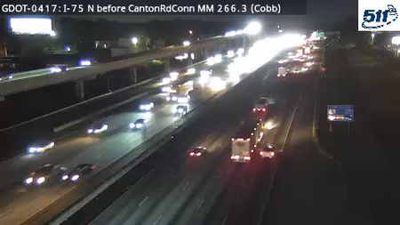 GDOT-0417: I-75 N before CantonRdConn MM 266.3 (Cobb)