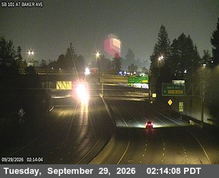 US-101 - TV129 -- US-101 : AT BAKER AVE - South