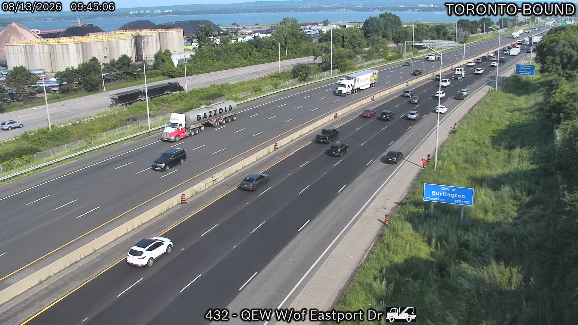 QEW West of Eastport Drive