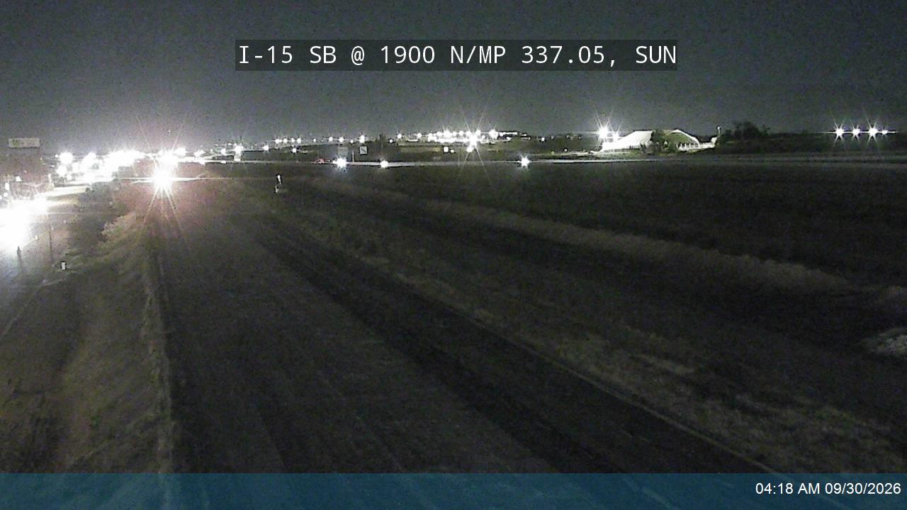 I-15 SB @ 1900 N / MP 337.05, SUN