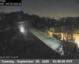 CA-92 - TV452 -- SR-92 : AT JWO DE ANZA BL - West