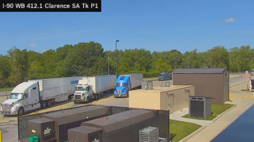 I-90 MP 412.10 WB at Clarence Service Area Truck Park 1