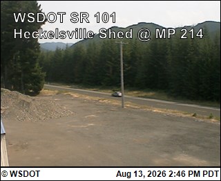 US 101 at MP 214.7: Heckelsville Shed