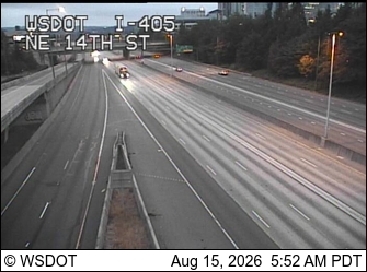 I-405 at MP 14.2: NE 14th St