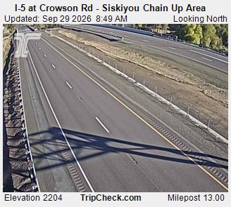 I-5 at Crowson Rd - Siskiyou Chain Up Area