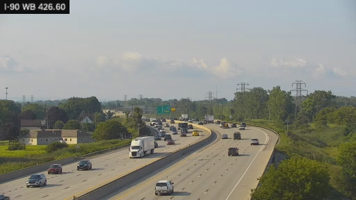 I-90 MP 426.60 WB at Interchange 53 (I-190 Junction) 4th Lane Section