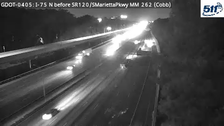 GDOT-0405: I-75 N before SR120/SMariettaPkwy MM 262 (Cobb)