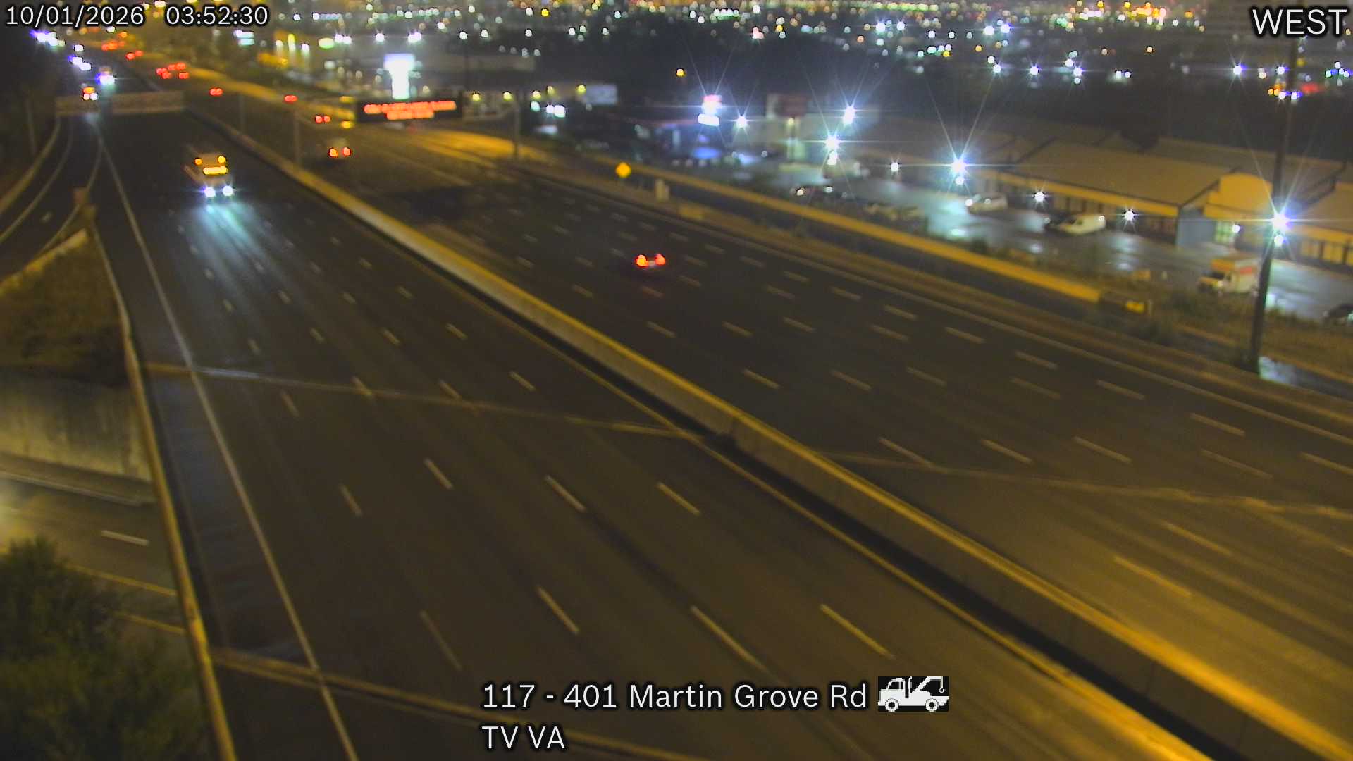 Highway 401 at Martin Grove Road