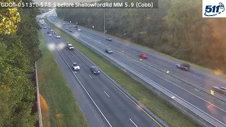 GDOT-0513: I-575 S before ShallowfordRd MM 5.9 (Cobb)