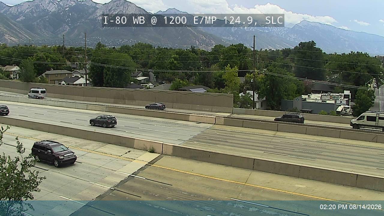 I-80 WB @ 1200 E / Highland Dr / MP 124.9, SLC