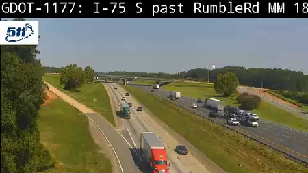 GDOT-1177: I-75 S past RumbleRd MM 180.3 (Monroe)